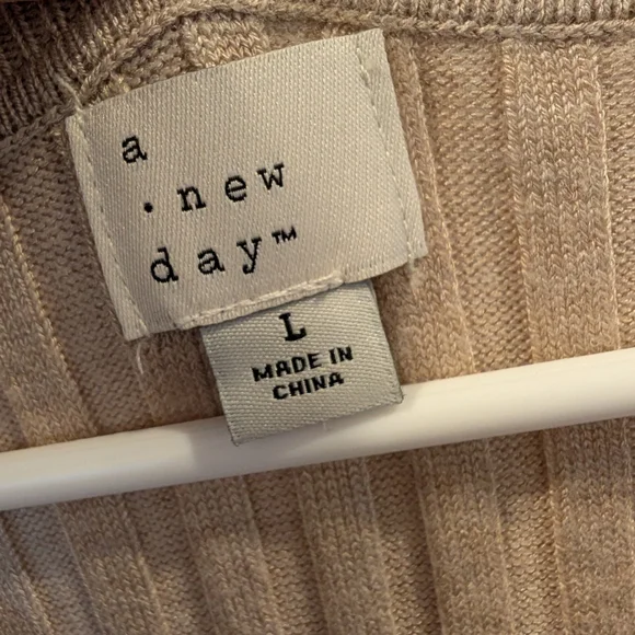 3 For $18 Sleeveless Ribbed Knit Dress in Taupe - Picture 2 of 5